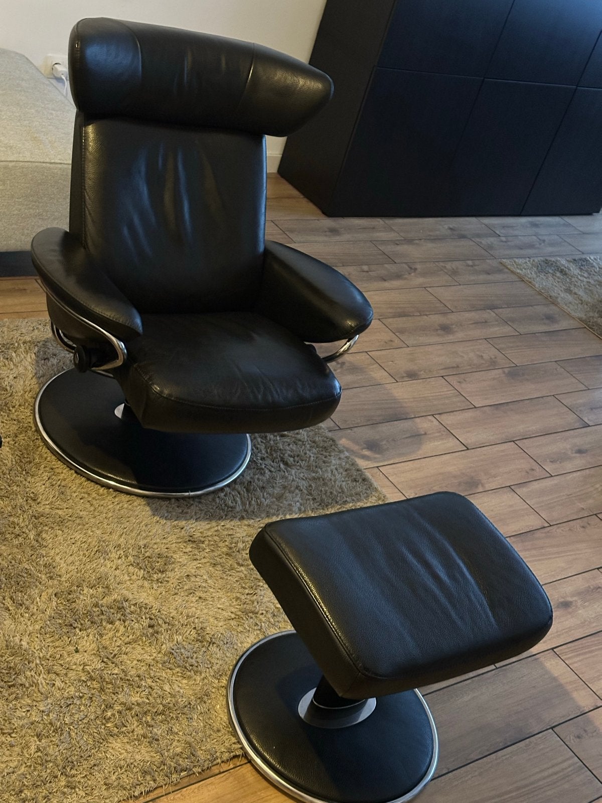 Stressless Jazz M design fauteuil - Nette staat, Huis en Inrichting, Fauteuils, Ophalen of Verzenden, Zo goed als nieuw, Leer