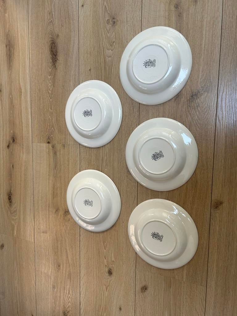 Boerenbont diepe borden - Ø 25 cm - Lichte gebruikssporen, Ophalen, Gebruikt, Bord(en), Aardewerk