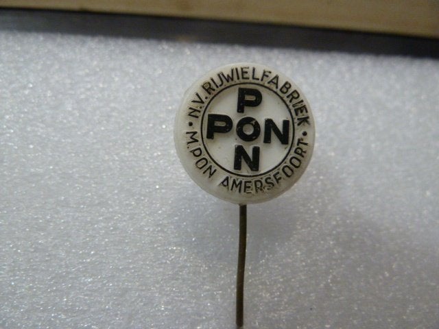 Vintage PON Rijwielfabriek Amersfoort Speldje, Ophalen of Verzenden, Gebruikt, Merk, Speldje of Pin