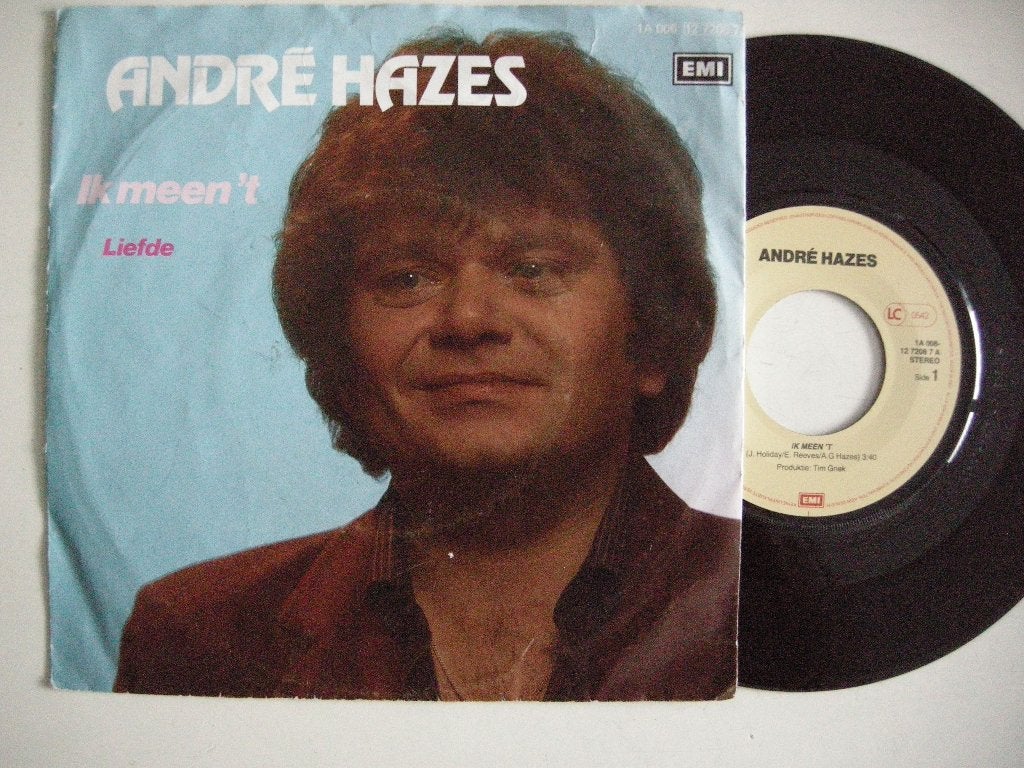 Andre Hazes Ik meen't het - 7'' vinyl zgan, Ophalen, Zo goed als nieuw, 7 inch, Nederlandstalig