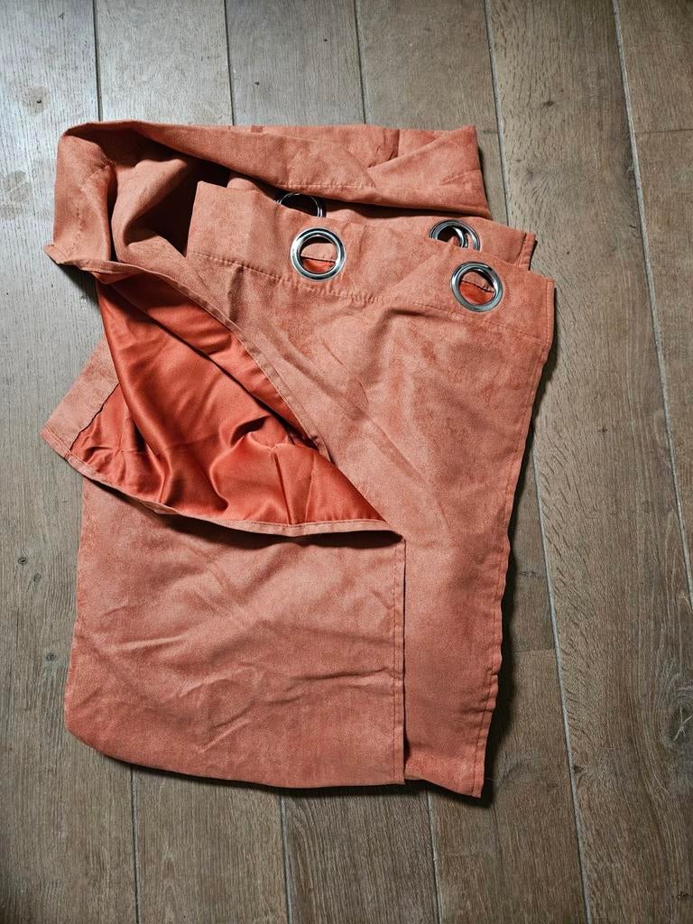 Oranje gordijn met ringen 120 b 200, Ophalen of Verzenden, Nieuw, Overige kleuren