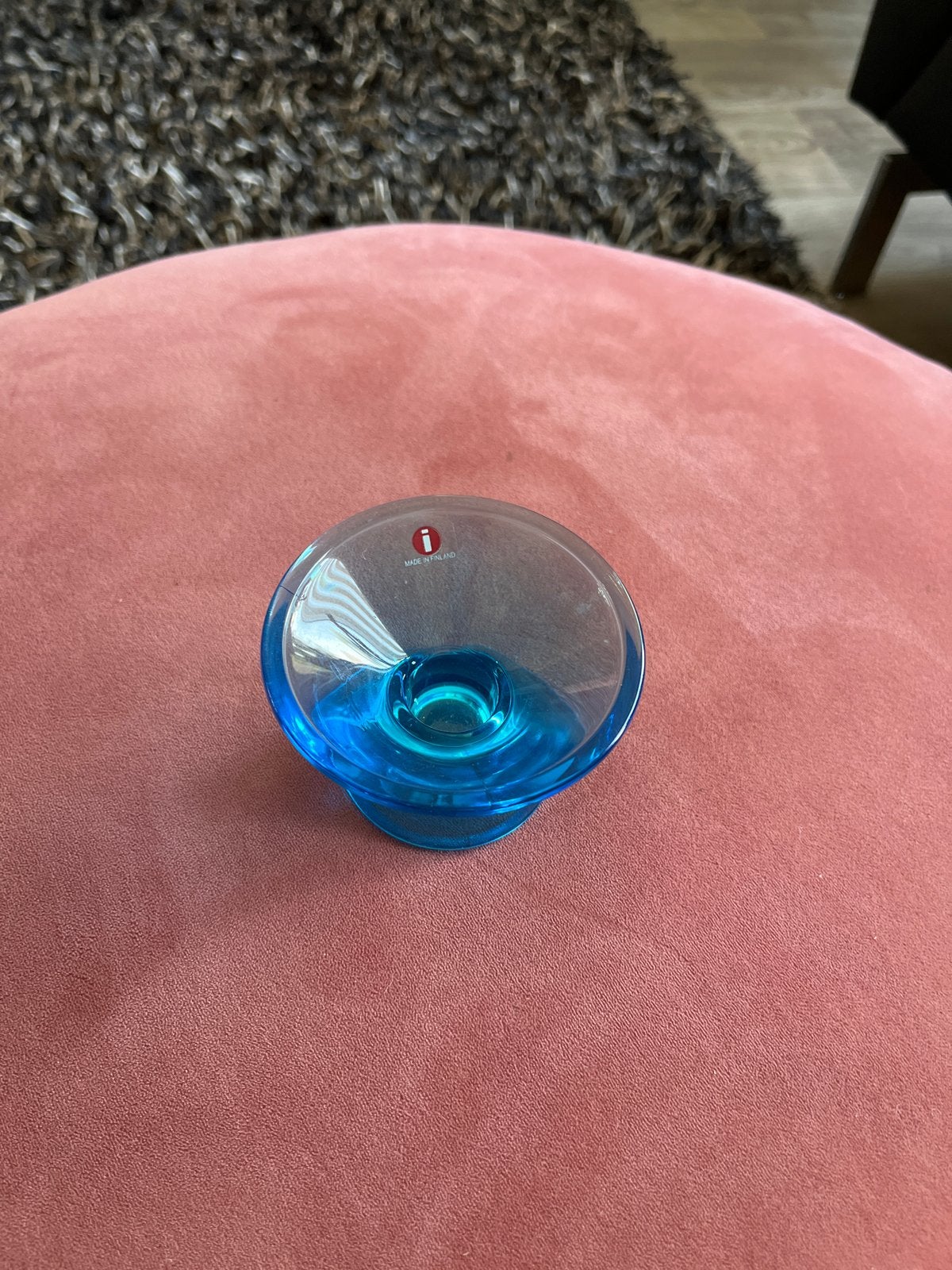 Iittala Kivi Kaarsenhouder Kay Frank Lichtblauw, Blauw, Waxinelichthouder, Ophalen of Verzenden, Iittala