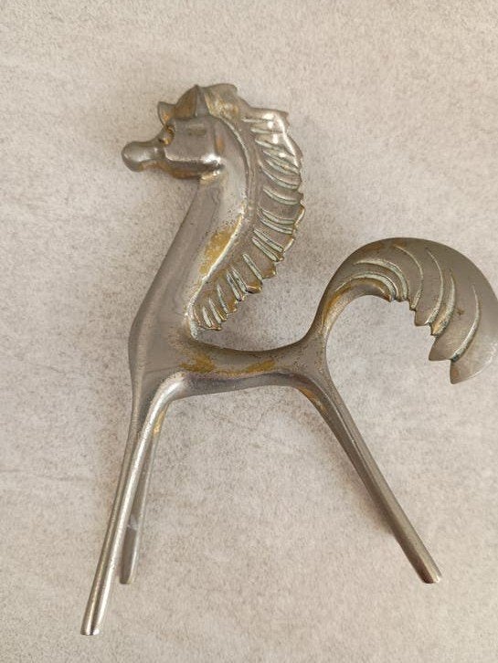 Mid-century verzilverd paardje in stijl van Bosse/Hagenauer, Antiek en Kunst, Ophalen of Verzenden