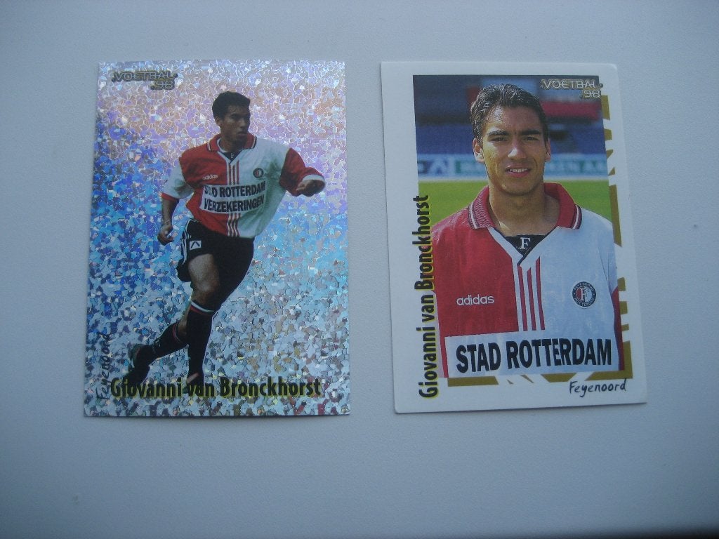 van bronckhorst feyenoord plaatjes, Ophalen of Verzenden, Gebruikt, Meerdere plaatjes