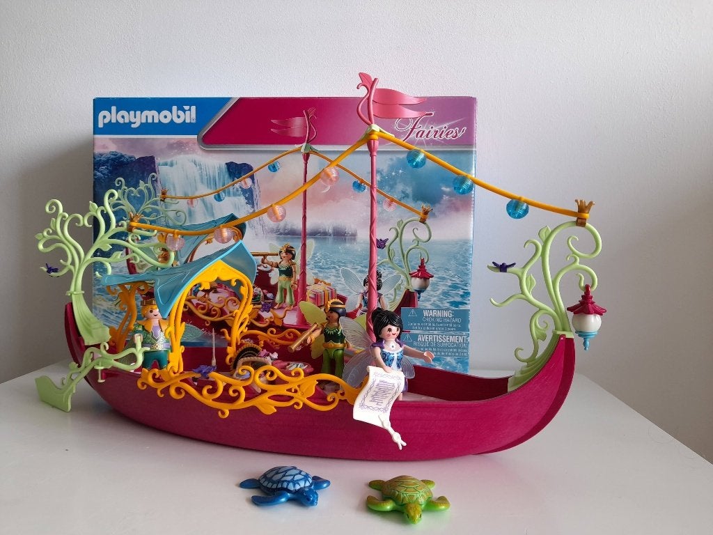 Playmobiel Fairies Romantische feeënboot 70659, Complete set, Ophalen of Verzenden, Zo goed als nieuw, Boot/Schip