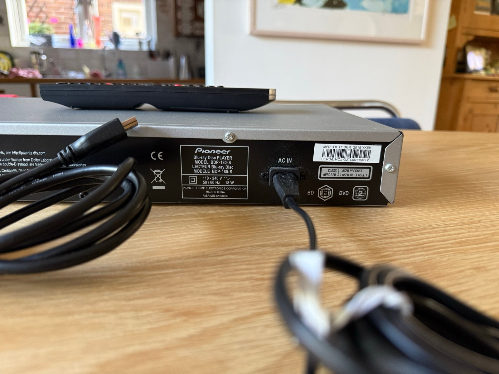 Pioneer BDP-180 Blu-ray Disc Speler met Wi-Fi en 3D, Audio, Tv en Foto, Blu-ray-spelers, Ophalen of Verzenden, Zo goed als nieuw