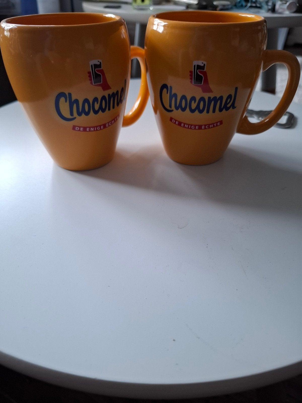 Chocomel mokken - Set van 2, Ophalen, Overige typen, Zo goed als nieuw, Steen/keramiek