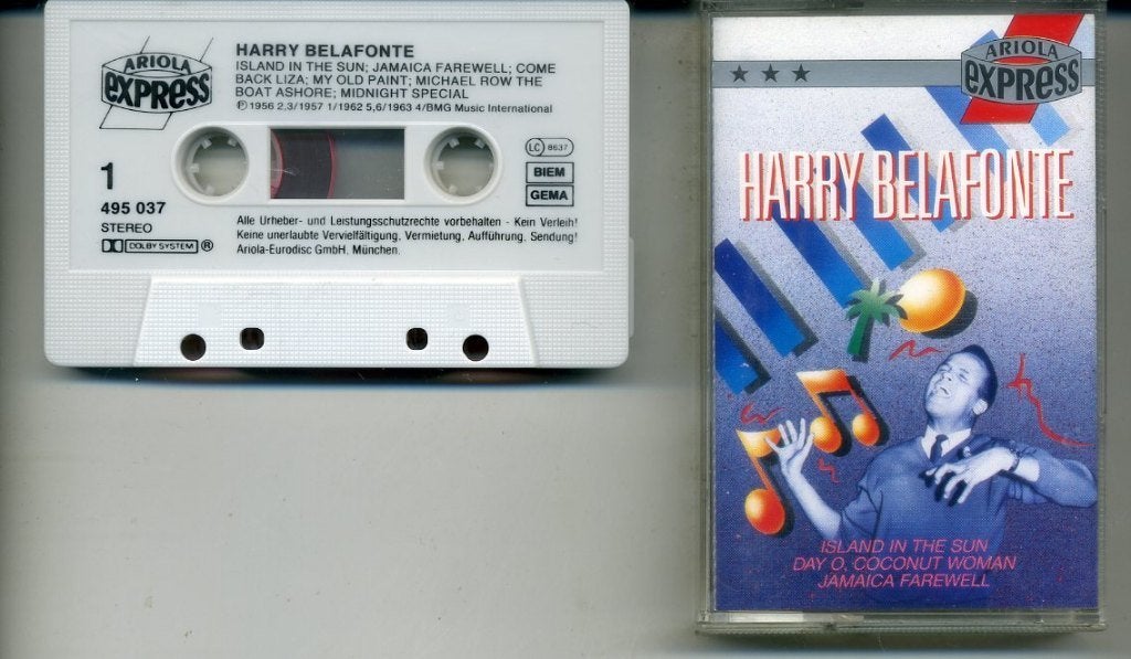 Harry Belafonte – Harry Belafonte 12 nrs cassette 1989 ZGAN, Cd's en Dvd's, Cassettebandjes, 1 bandje, Ophalen of Verzenden, Zo goed als nieuw