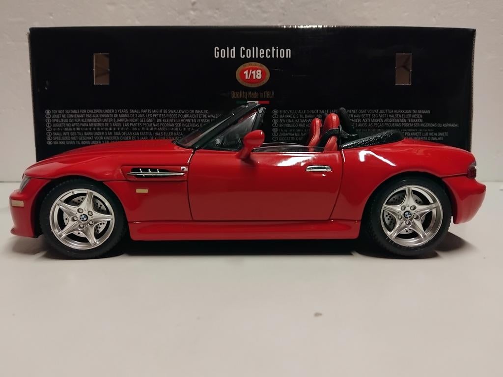 BMW M Z3 Roadster cabriolet rood Bburago metal 1:18 KRD, Hobby en Vrije tijd, Modelauto's | 1:18, Ophalen of Verzenden, Zo goed als nieuw