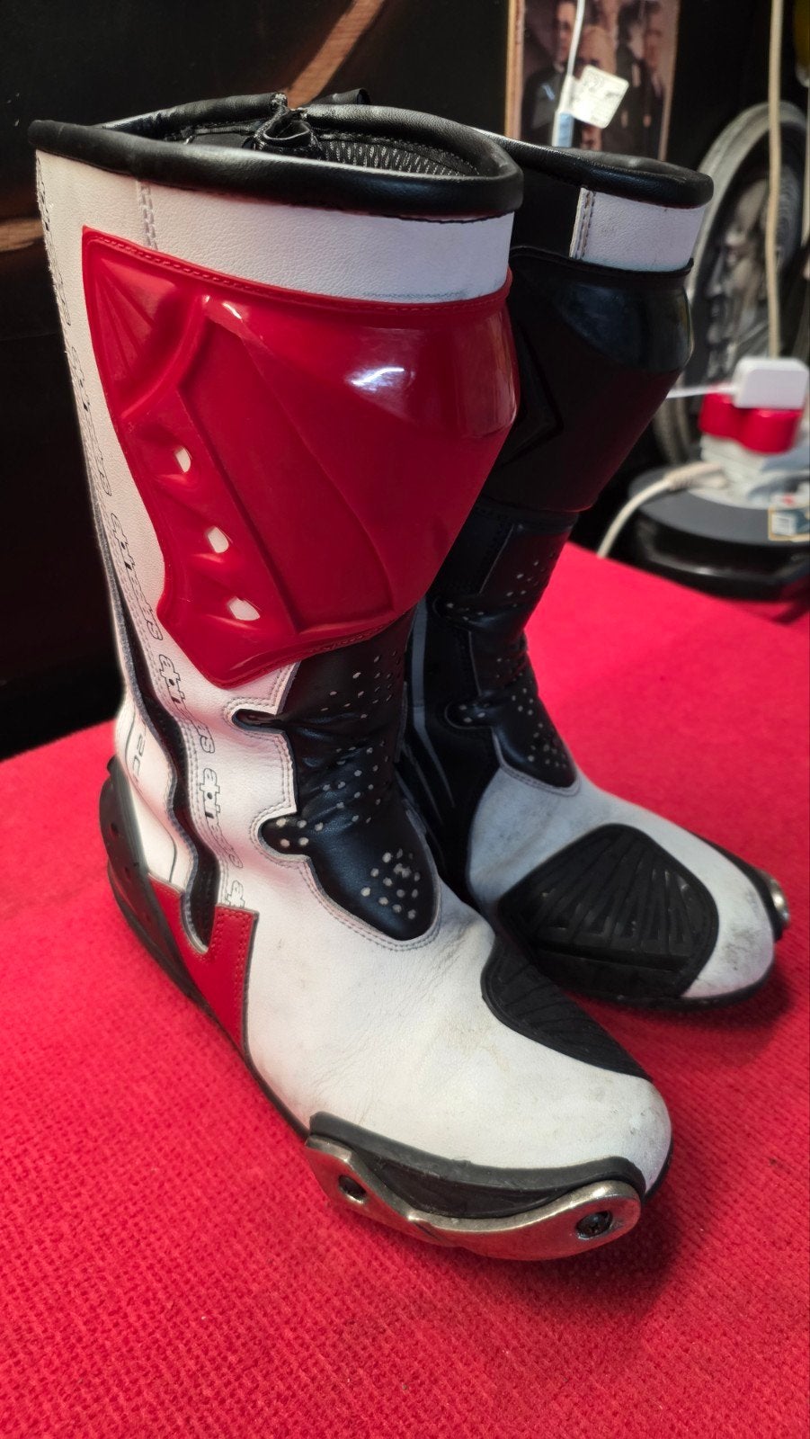 Alpinestars Race Laarzen Maat 42 - Zwart/Wit/Rood, Motoren, Dames, Ophalen of Verzenden, Alpinestars, Laarzen