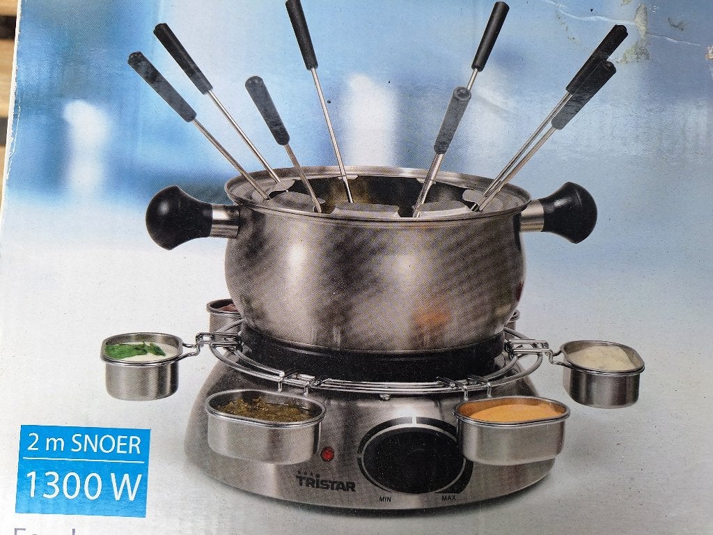 Tristar Deluxe Fonduepan / Fondueset - Zo goed als nieuw, Ophalen of Verzenden, Zo goed als nieuw, Elektrisch, Fondueset