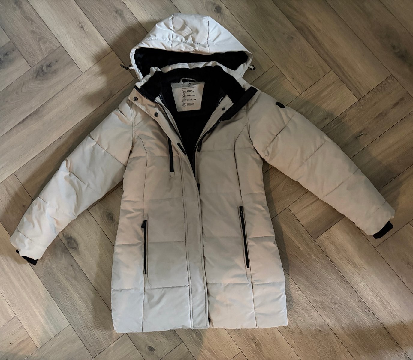 Kjelvik dames jas maat S als nieuw, Ophalen of Verzenden, Zo goed als nieuw, Maat 36 (S), Beige