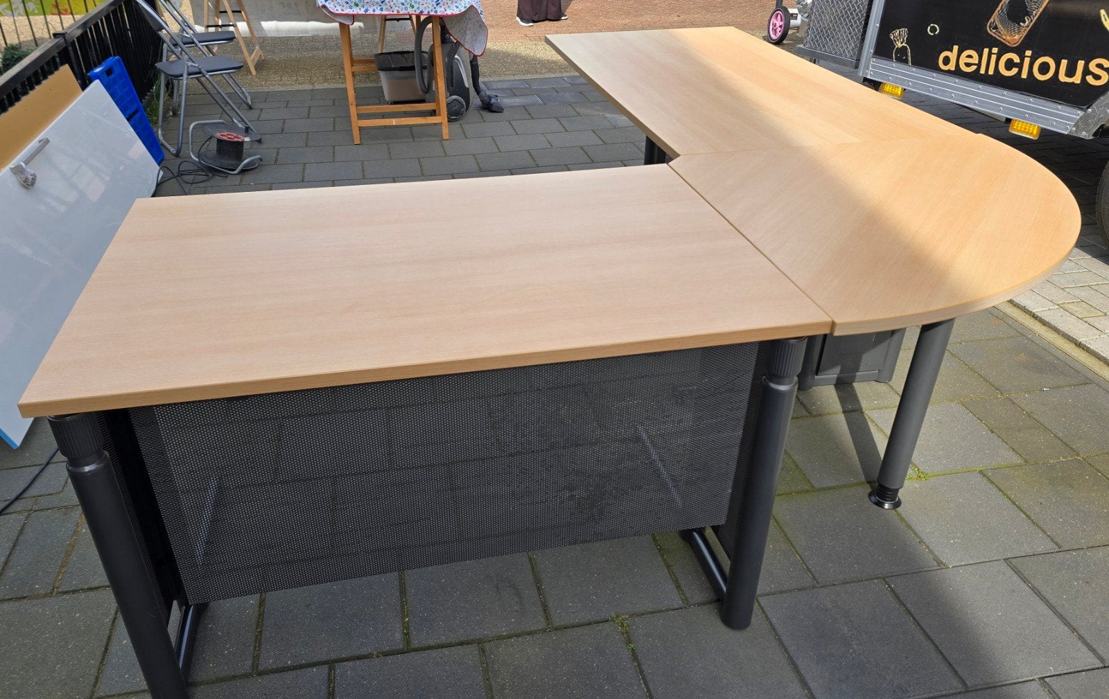 Compleet hoekbureau Ergo 400 met ladeblok, Ophalen, Gebruikt, Hoekbureau