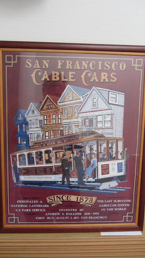 Poster in lijst - San Francisco Cable Cars, Ophalen of Verzenden, A1 t/m A3, Film en Tv