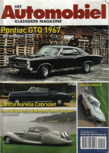 Automobiel 11 2009 : Pontiac GTO - Lancia Aurelia Cabriolet, Ophalen of Verzenden, Gelezen, Algemeen