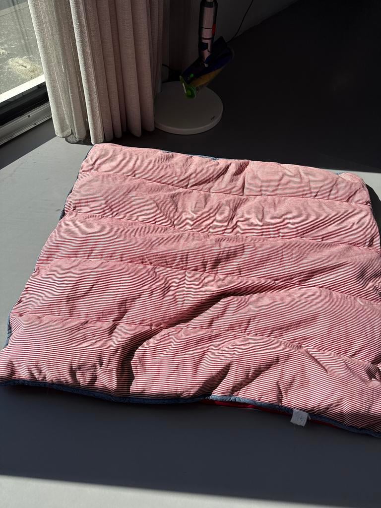 Boxkleed - rood/wit gestreept en rood velours, Ophalen of Verzenden, Zo goed als nieuw
