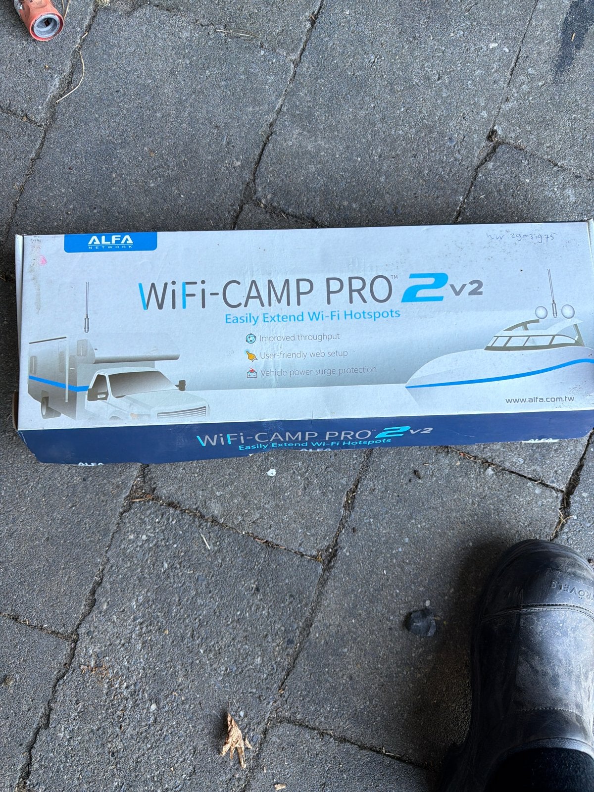 Alfa WiFi-CAMP PRO 2 v2 WiFi-versterker voor camper/boot, Ophalen, Gebruikt