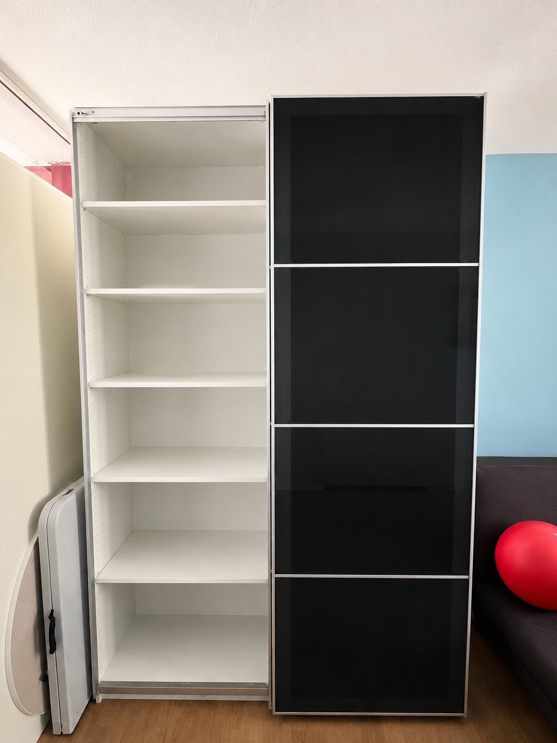 IKEA PAX kast met schuifdeuren, Huis en Inrichting, Kasten | Kledingkasten, Ophalen, Gebruikt, 100 tot 150 cm, 200 cm of meer