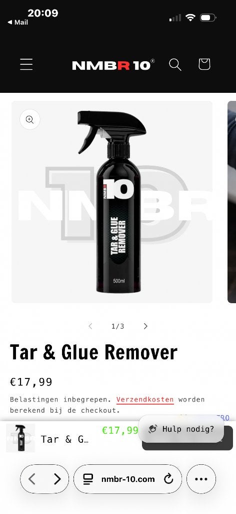 Tar & Glue Remover | Lijmverwijderaar, Ophalen