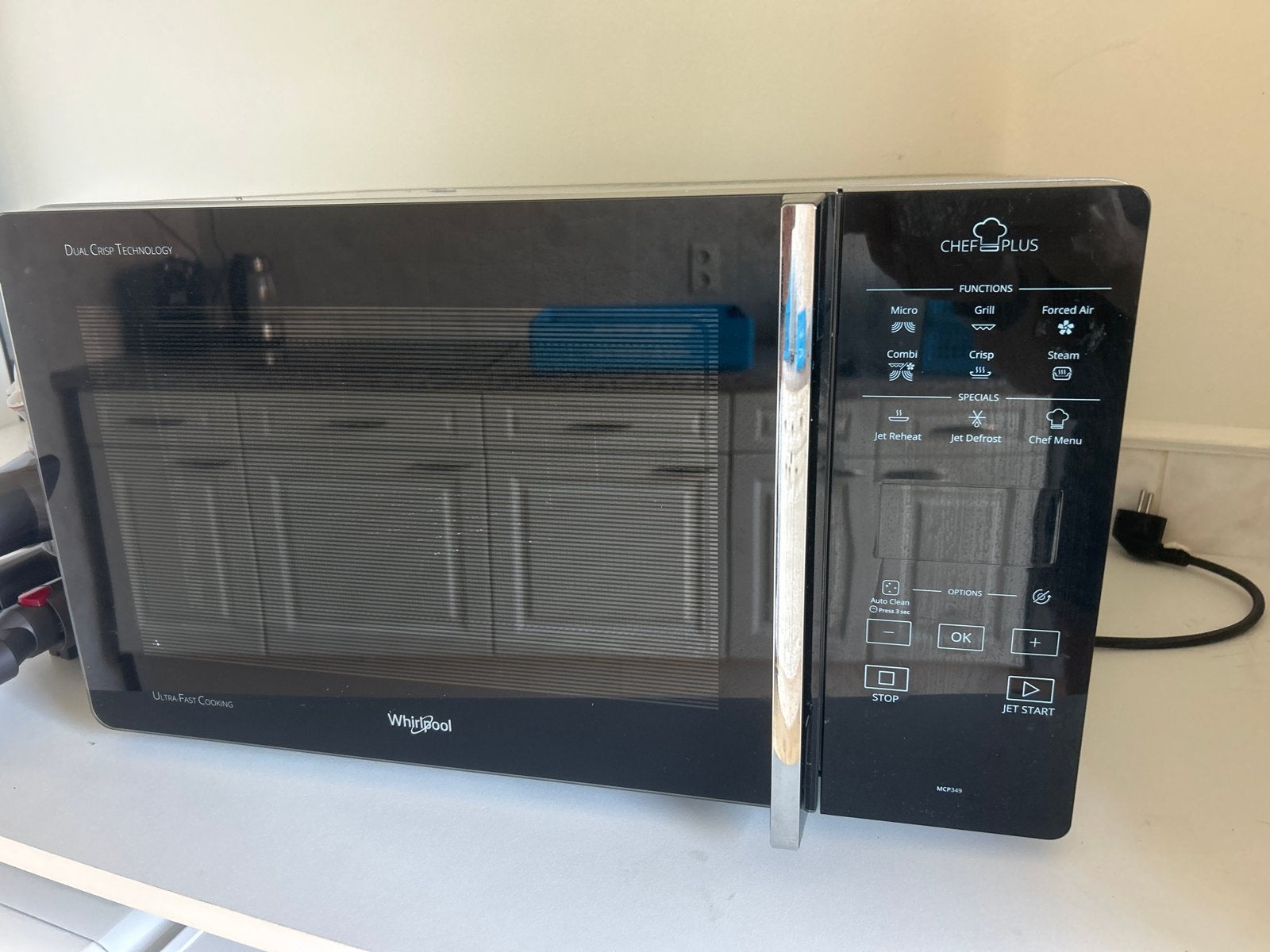 Whirlpool Chef Plus MCP349 Combi-oven - Functioneel, Witgoed en Apparatuur, Ovens, Ophalen, Minder dan 45 cm, Whirlpool, Gebruikt