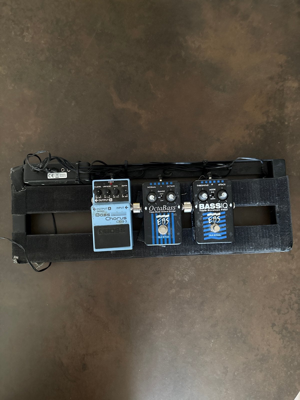 Pedaltrain-mini met EBS Octabass, BassIQ en Boss CEB-3, Ophalen of Verzenden, Gebruikt, Chorus