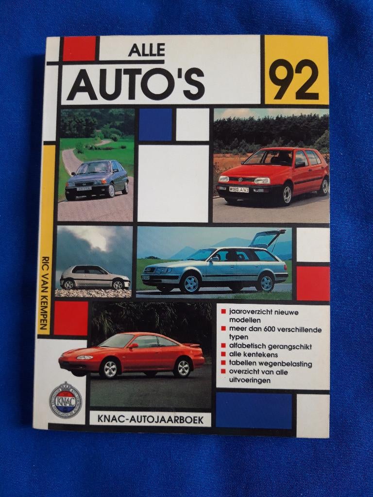 alle auto's 1992 - KNAC autojaarboek - Ric van Kempen, Algemeen, Ric van Kempen, Ophalen of Verzenden, Zo goed als nieuw