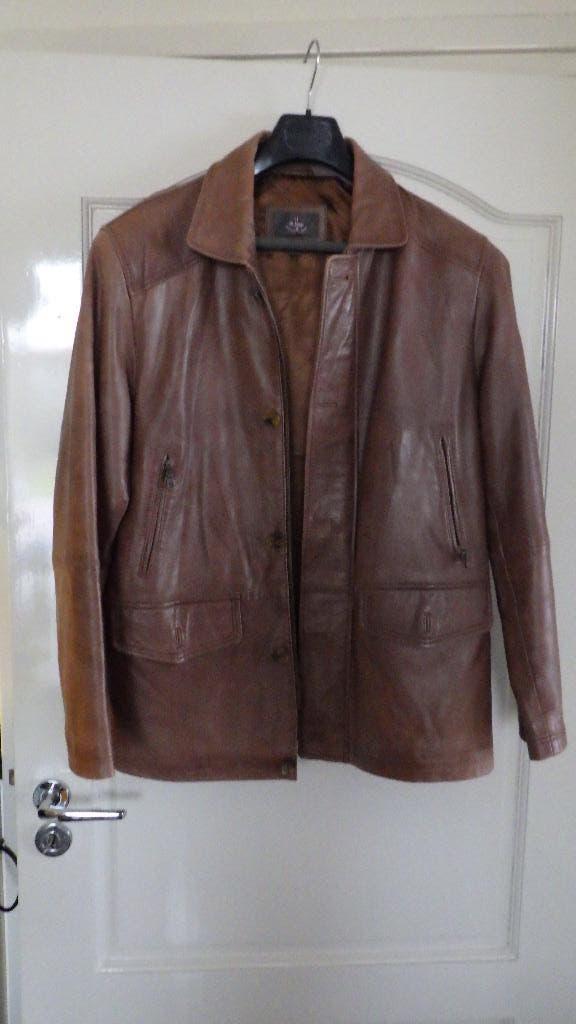mooie leren vintage herenjas (maat 50) merk Di Biagi, Ophalen of Verzenden, Gedragen, Maat 48/50 (M), Bruin