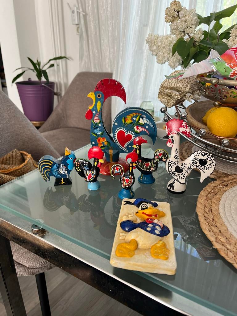 Verzameling Portugese Barcelos Hanen en Eend, Ophalen of Verzenden, Gebruikt, Dier
