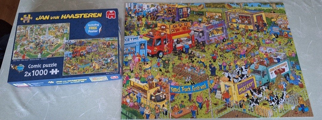 Jan van Haasteren puzzel 2x bbq feest en food truck festival, Hobby en Vrije tijd, Denksport en Puzzels, Ophalen of Verzenden