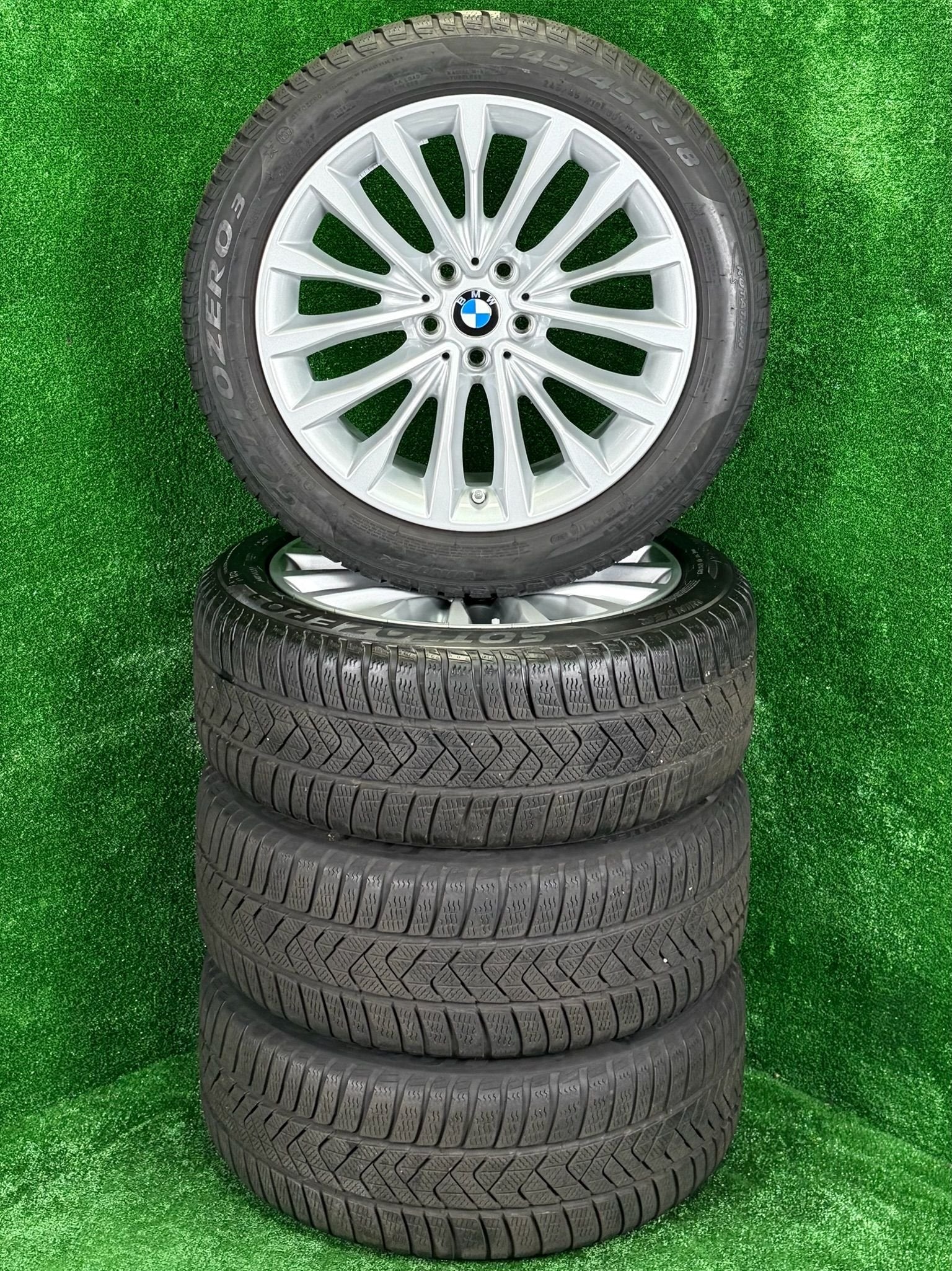 Originele 18 inch BMW velgen winterbanden 5-serei G30 G31, 18 inch, -, -, Banden en Velgen
