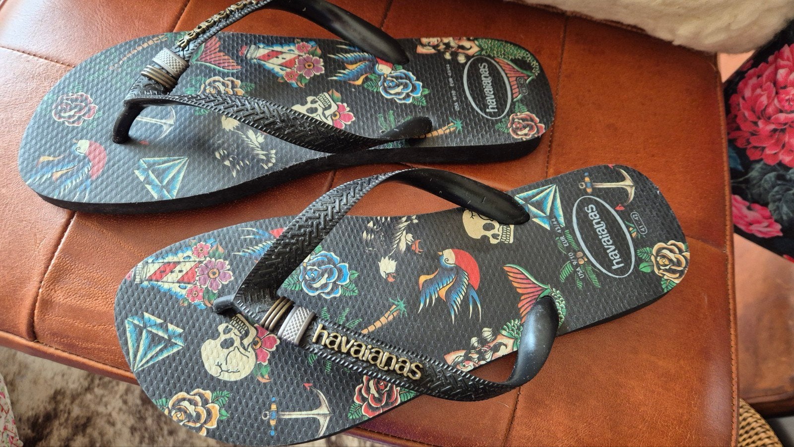 Nieuwe Havaianas mt 43/44 met opdrukken, Slippers, Overige kleuren, Havaianas, Nieuw