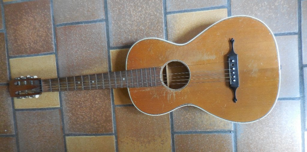 Gitaar jaren ‘40, Muziek en Instrumenten, Ophalen, Gebruikt, Klassieke of Spaanse gitaar