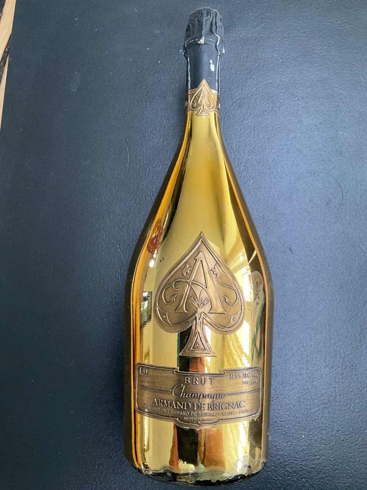 Armand de Brignac Brut Champagne Magnum (1.5L), Ophalen of Verzenden, Zo goed als nieuw, Frankrijk, Champagne