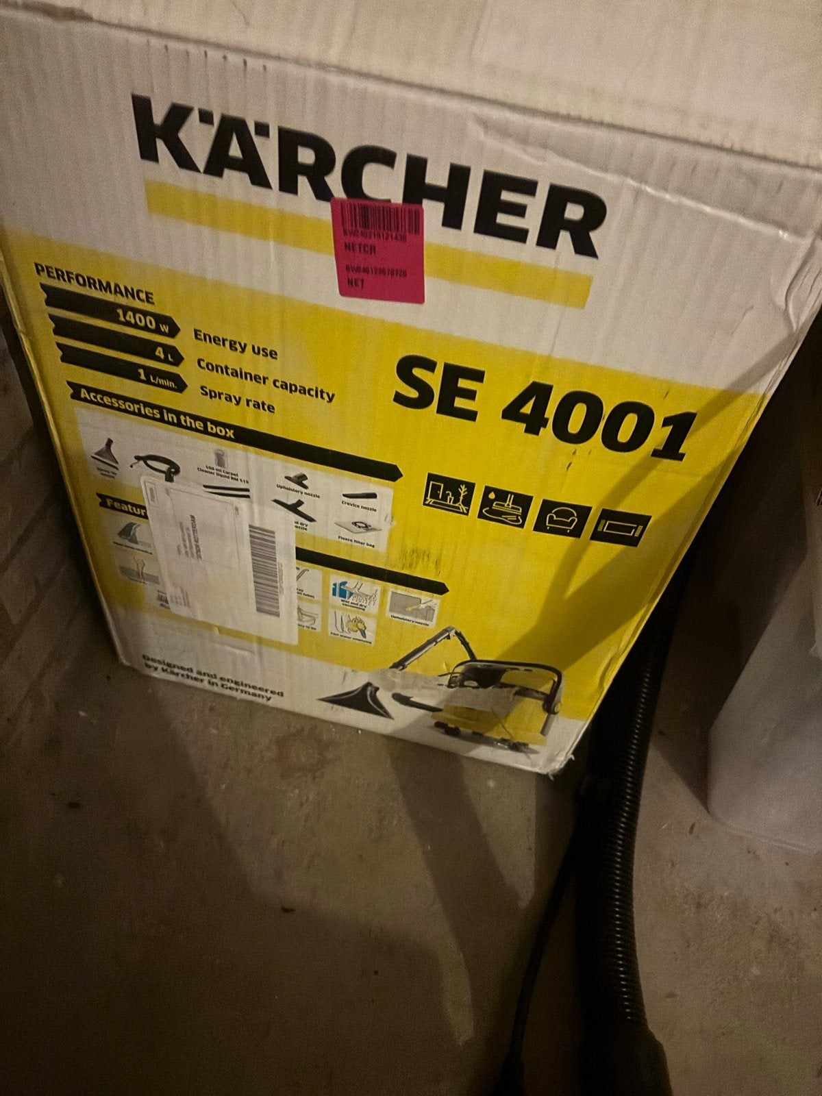 Kärcher SE 4001 Tapijtreiniger, Gebruikt, Kärcher, Geschikt voor harde vloeren, Reservoir