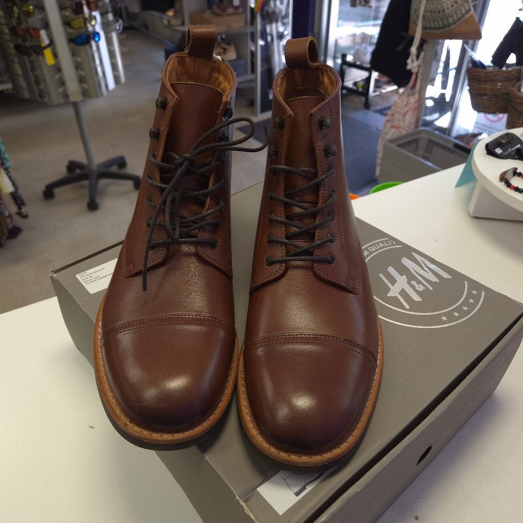H&M Premium leren veterboots mt 46 nieuw cognac bruin 51517, Kleding | Heren, H&M Hennes & Mauritz AB, Bruin, Mäster Samuelsgatan 46, 106 38 Stockholm, Sweden