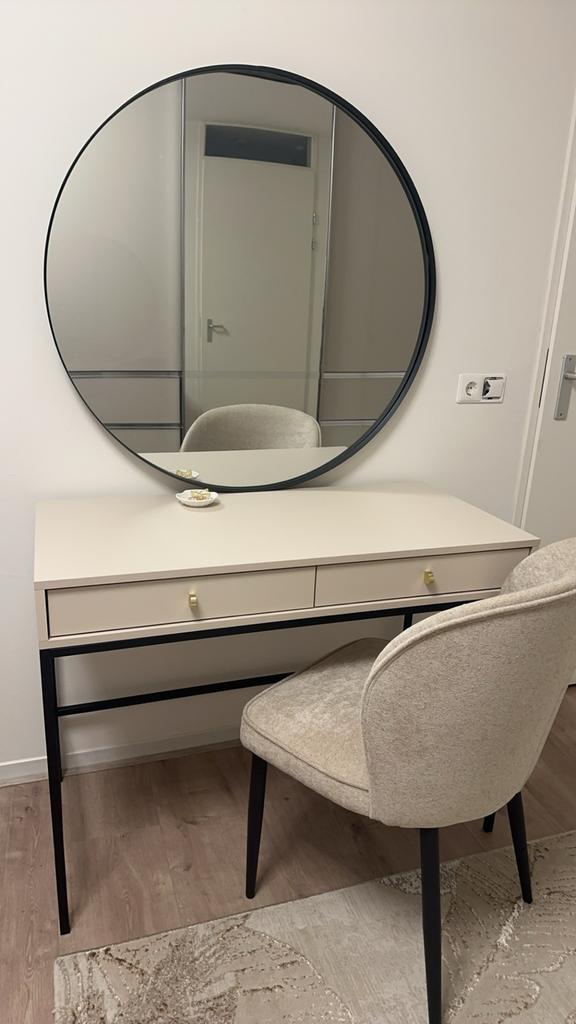 Complete make-up tafel set met stoel en spiegel, Ophalen of Verzenden, Zo goed als nieuw, 50 tot 100 cm, 100 tot 150 cm