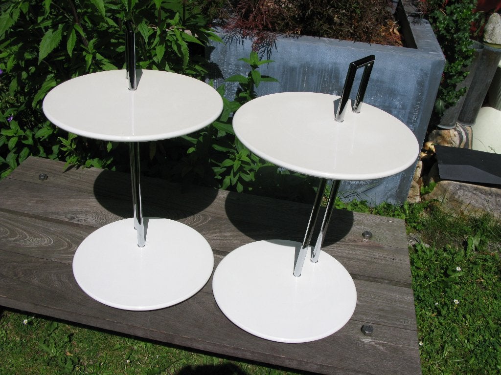 EILEEN GRAY CLASSICON " OCCASIONAL TABLE " WIT, Ophalen, Gemerkt, Wit, Tafel