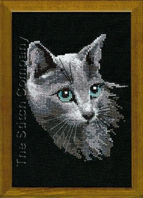 Borduurpakket Grijze poes ri764, Geen, Geen, Nieuw, Ophalen of Verzenden