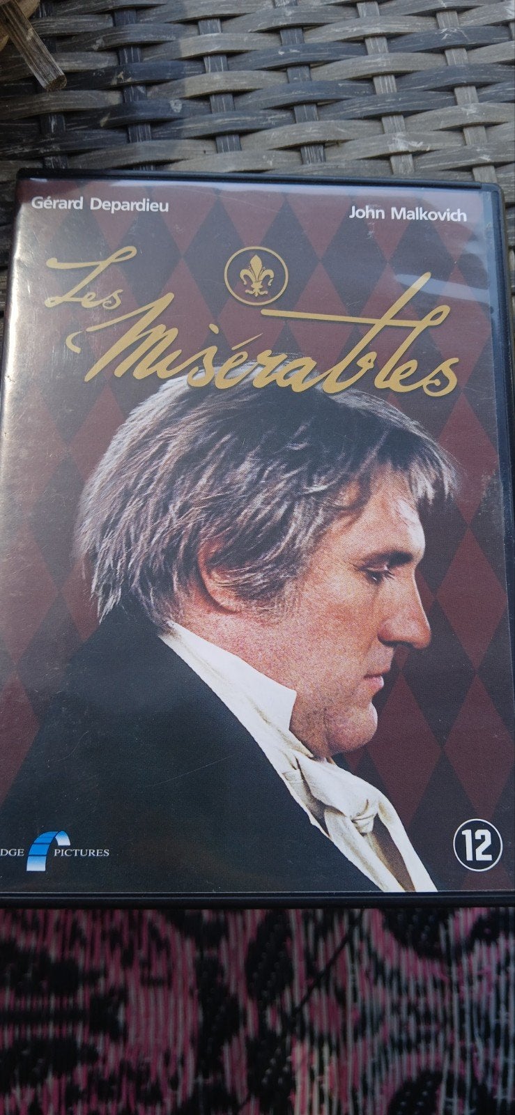 Les Misérables DVD - Gérard Depardieu & John Malkovich, Engels, Nederlands, Ophalen of Verzenden, Zo goed als nieuw