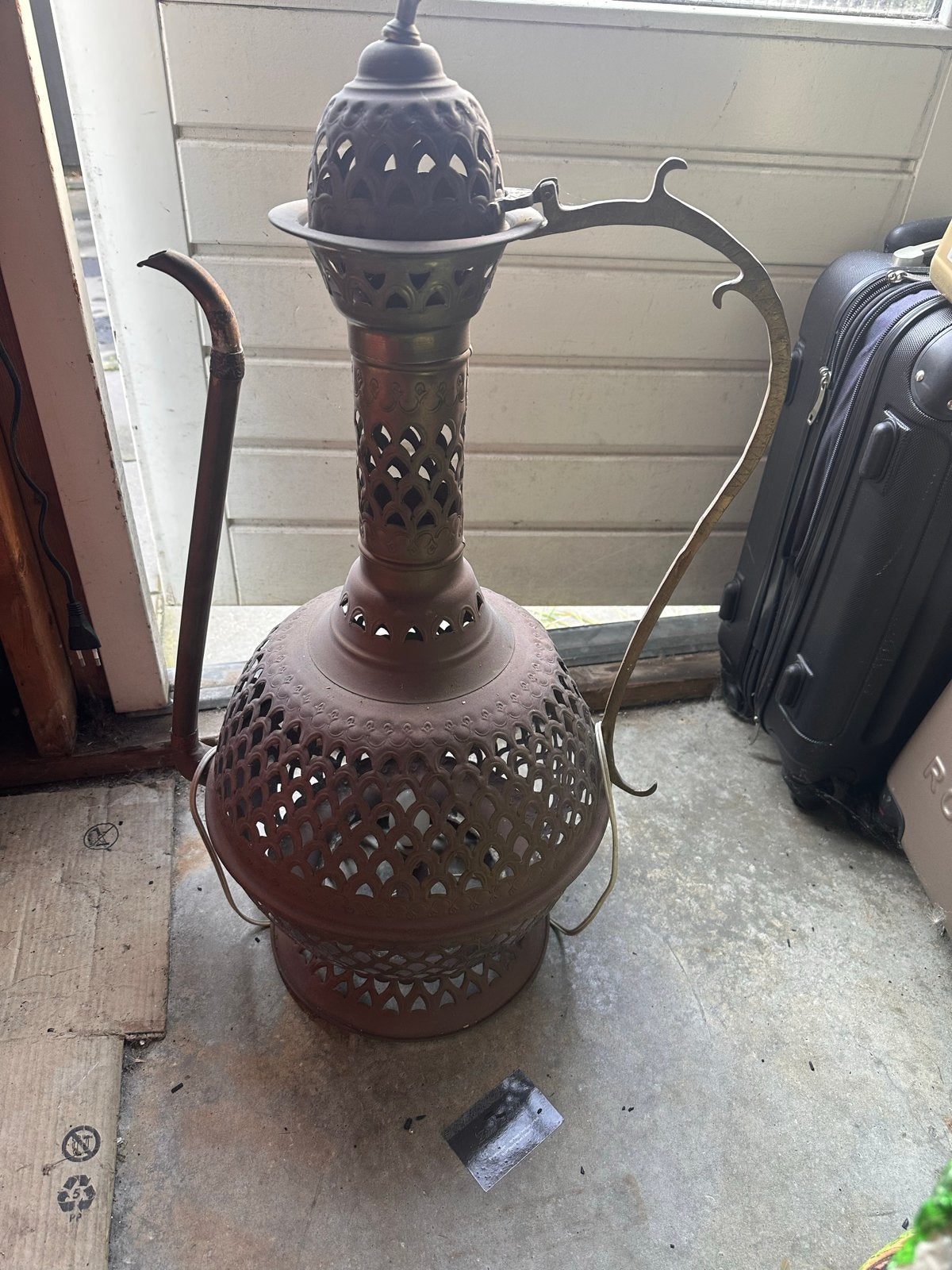 Antieke Marokkaanse theepot/decoratiekan, Ophalen of Verzenden