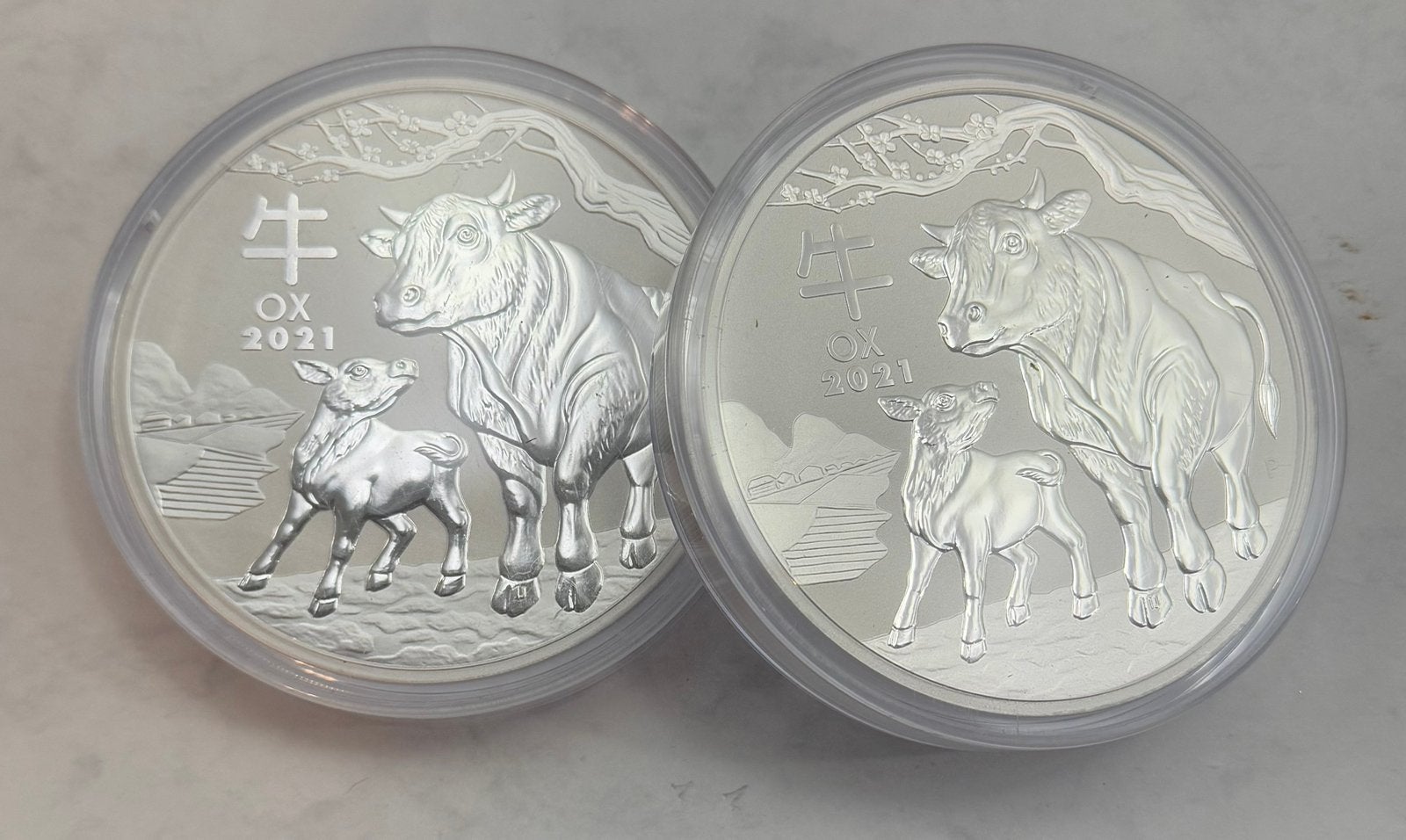 1 kilo zilver Munt / Lunar 2021 Koe / 999 zilver, Ophalen of Verzenden, Losse munt, Zilver