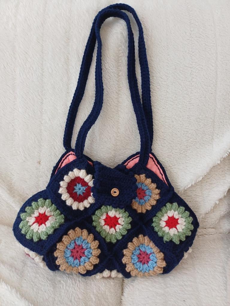Handgemaakte Boho Flower Bag, Ophalen of Verzenden