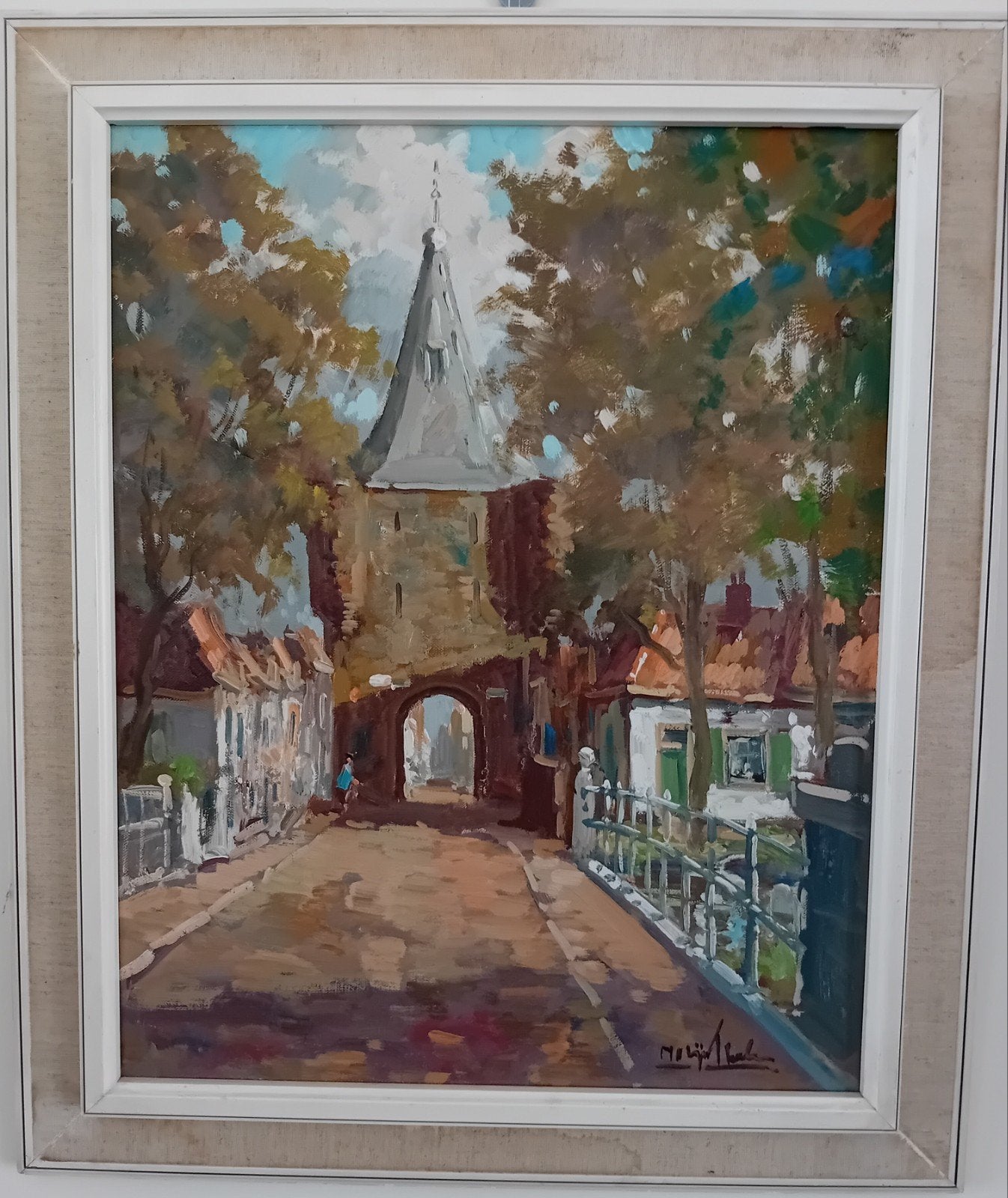 Elburg, de Vispoort ( Vischpoort ), Antiek en Kunst, Kunst | Schilderijen | Klassiek, Ophalen of Verzenden