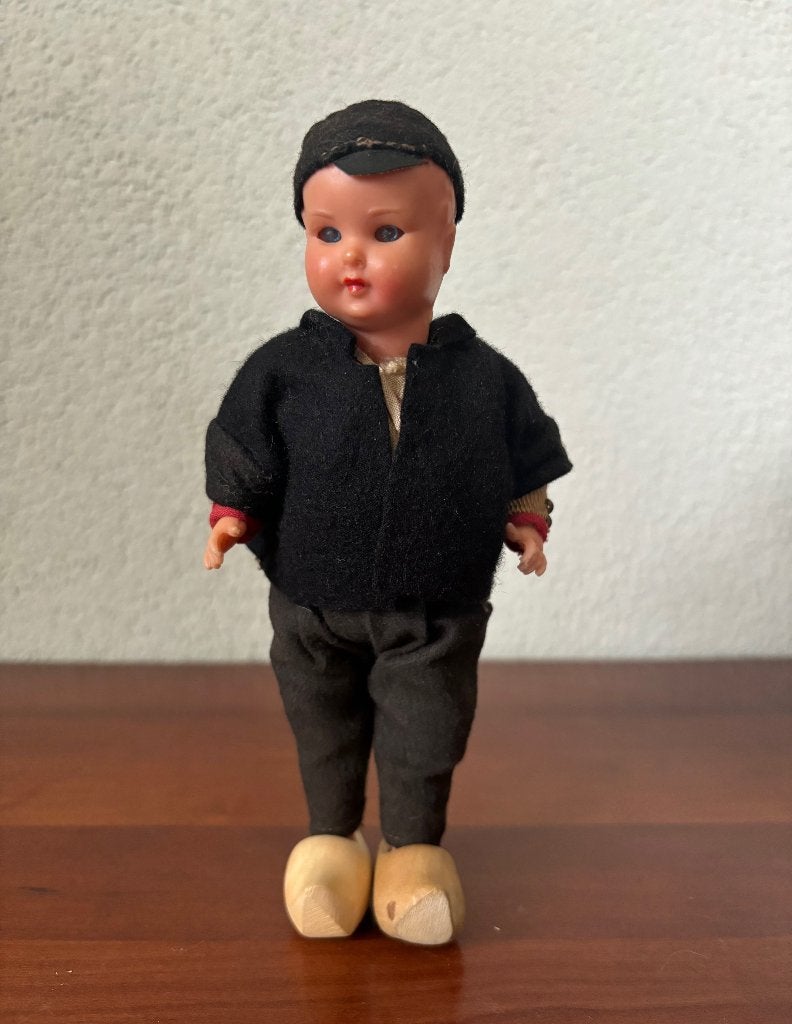Oud Pop Popje Volendam 1950-1960 18 cm, Ophalen of Verzenden, Gebruikt, Pop