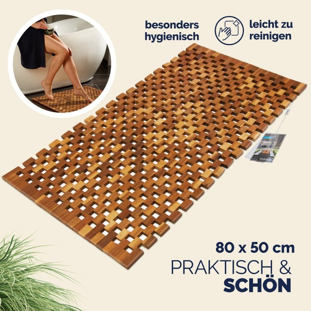 Saunamat Sauna Douchemat Badmat 80 x 50 cm GRATIS BEZORGD!, Huis en Inrichting, Bruin, Verzenden, Overige merken, Nieuw