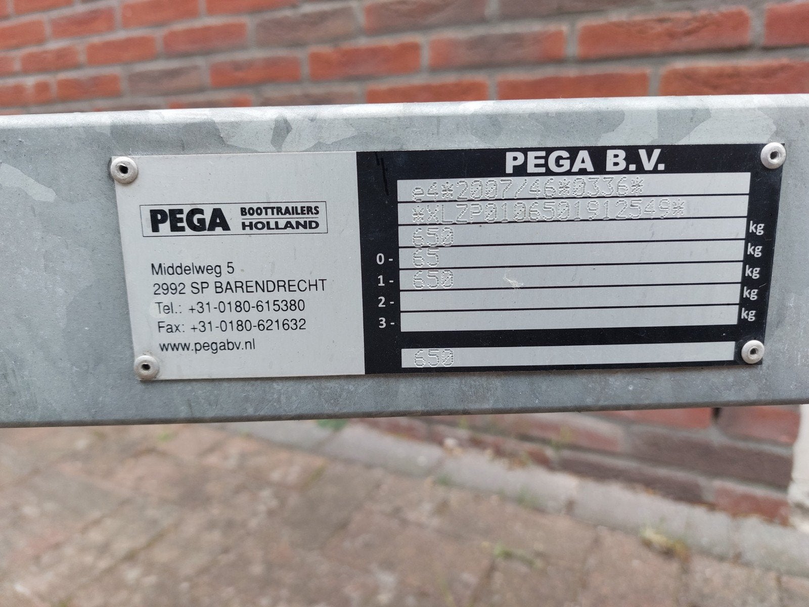 Pega boottrailer voor kleine boot, Ophalen of Verzenden