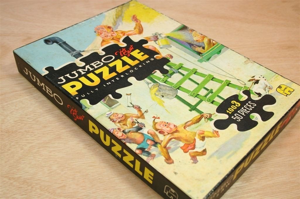 Vintage Jumbo Puzzle 1003 – The Painter [1965] 50 Stuks, Ophalen of Verzenden, 500 t/m 1500 stukjes, Gebruikt