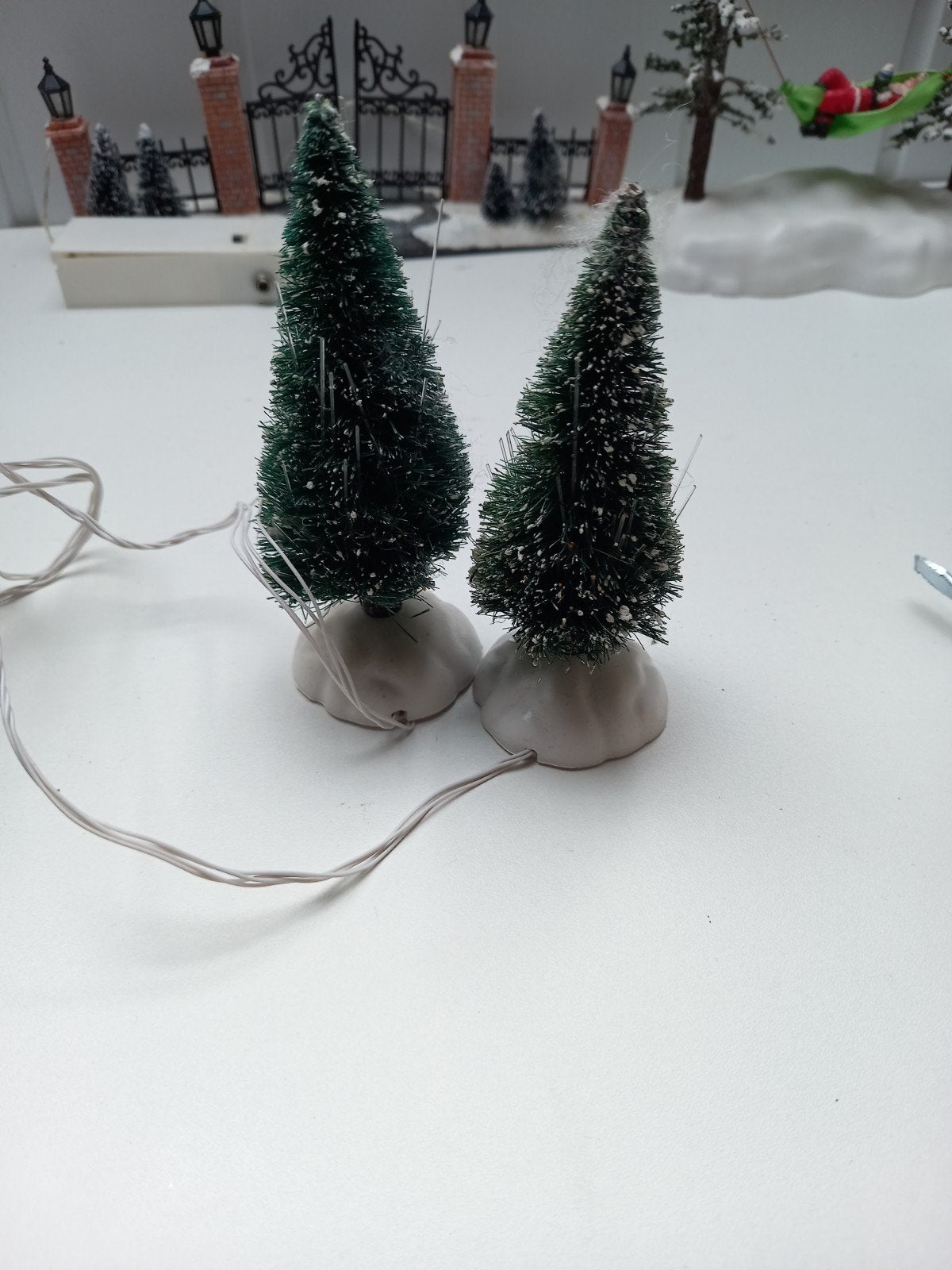 kerstdorp lemax fiber verlichte kerstbomen bieden, Ophalen of Verzenden