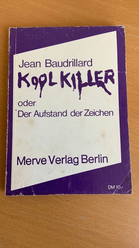 Jean Baudrillard - Koolkiller oder der aufstand der zeichen, Ophalen of Verzenden