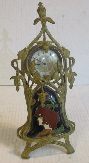 art nouveau klokje Carl Luber vr Johann von Schwarz, Ophalen of Verzenden